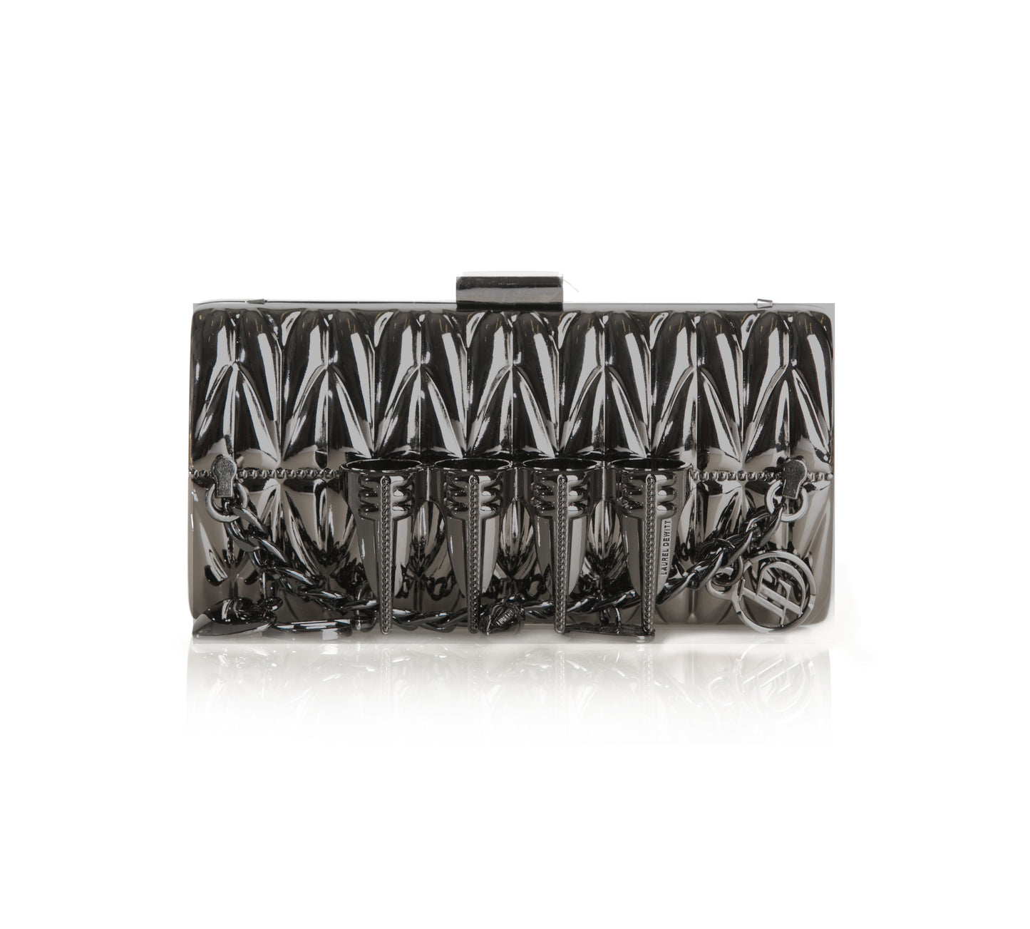 CLAW CHARM MINAUDIÈRE / CLUTCH GUNMETAL