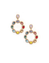 Crystal Ring Earrings - 5 COLORS