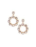 Crystal Ring Earrings - 5 COLORS