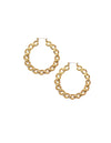 Wrapped Chain Link Hoop Earrings