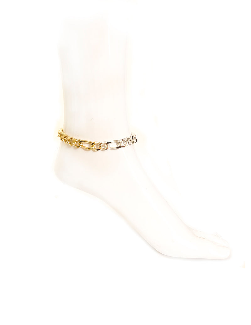 Two-Tone Chain Link Anklet